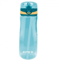 Фото Пляшка для води з трубочкою Kite 600 мл зелена K22-419-03